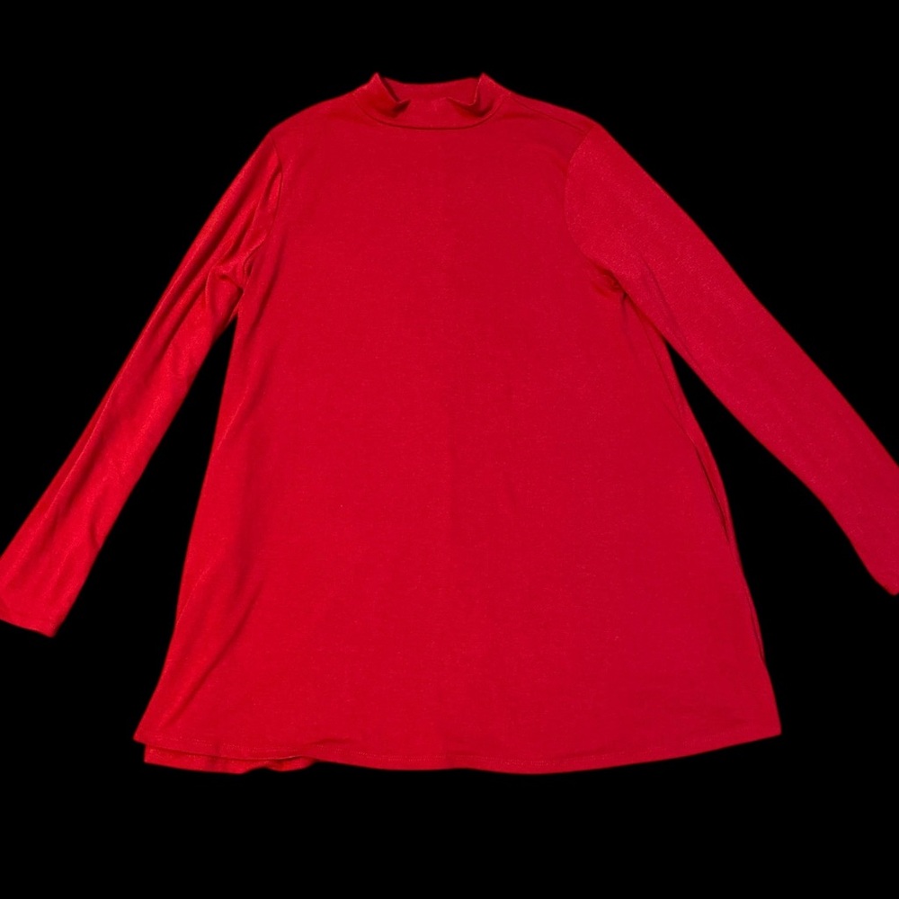 Zenana Premium Mock Turtleneck Top with Pockets! Women’s Large